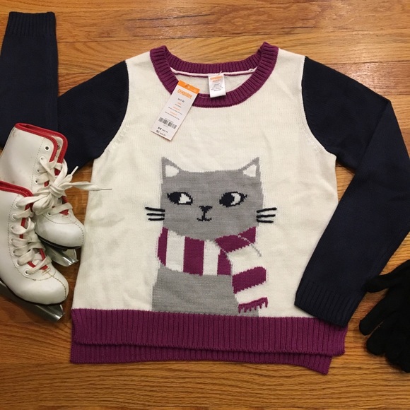 Gymboree Other - Gymboree Cat Sweater Girls Size 7/8 BNWT